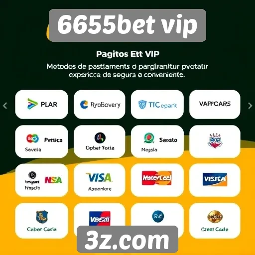 Métodos de pagamento disponíveis no 6655bet vip